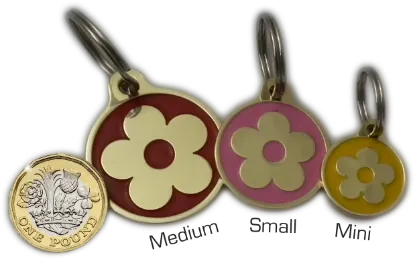 Picture of Flower Styled Brass Pet Tags