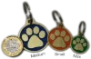 Paw-Styled Brass Dog Tag Engraved