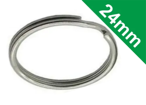 24mm Nickel Plated Split Rings in Different Pack Sizes