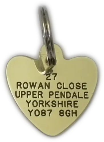 Picture of Brass Heart Dog Tag (Medium)