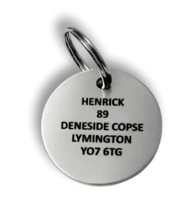 Picture of Stainless Steel Round Dog Tag (Medium)