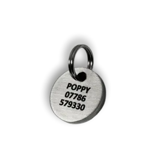 Stainless Steel Round Dog Tag - 16mm (0.6")