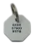 Octagonal Plastic Pet Tag (Small)