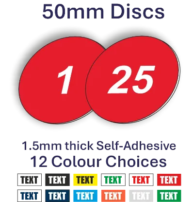 Picture of 50mm Plastic Self-Adhesive Discs