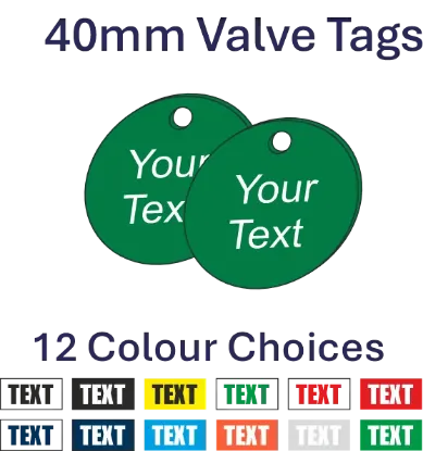 Picture of 40mm dia. Customised Traffolite Valve Tags