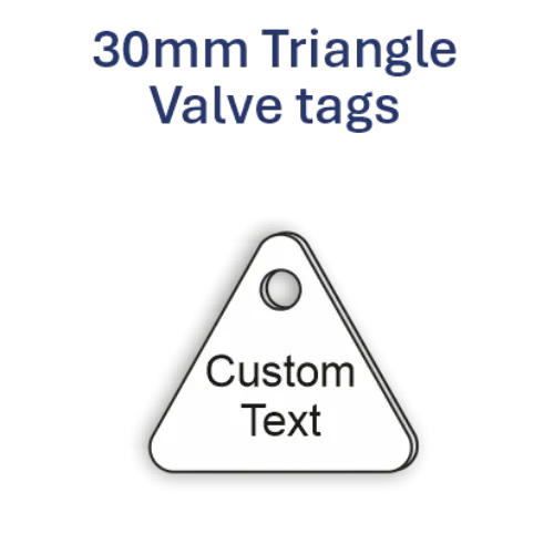 Picture of 30mm Triangle Traffolite Plastic Valve Tags