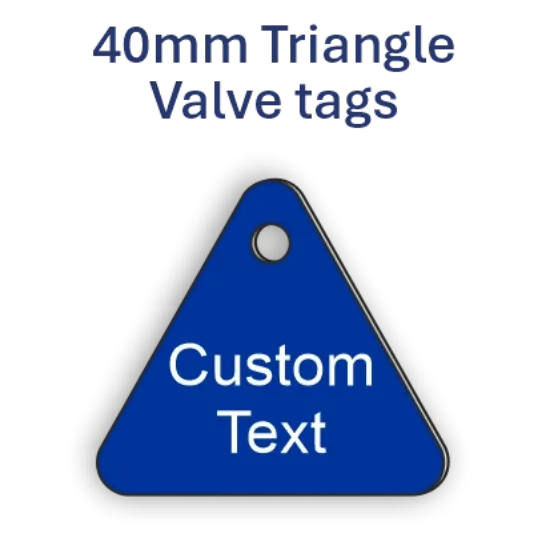 Picture of 40mm Triangle Traffolite Plastic Valve Tags