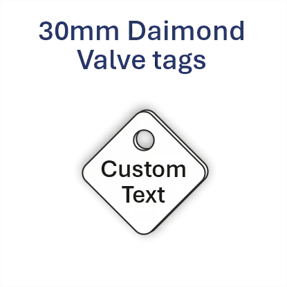 Picture of 30mm Diamond Traffolite Plastic Valve Tags