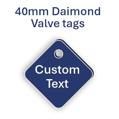 Picture of 40mm Diamond Traffolite Plastic Valve Tags