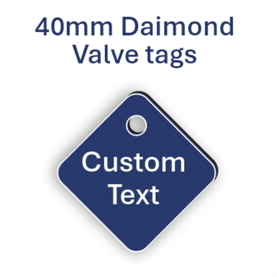 Picture of 40mm Diamond Traffolite Plastic Valve Tags