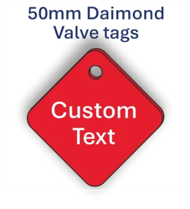 Picture of 50mm Diamond Traffolite Plastic Valve Tags - copy