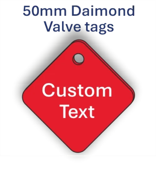 Picture of 50mm Diamond Traffolite Plastic Valve Tags - copy