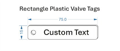 Picture of 75x15mm Traffolite Plastic Valve Tags