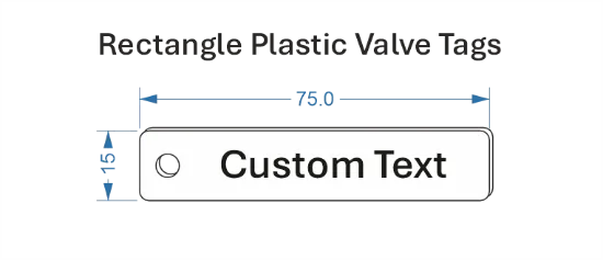 Picture of 75x15mm Traffolite Plastic Valve Tags