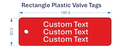 Picture of 100x30mm Traffolite Plastic Valve Tags