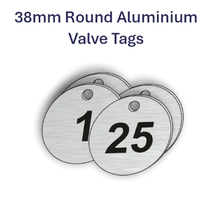 Picture of 38mm  Anodised  Aluminum Valve Tags 25 Pack