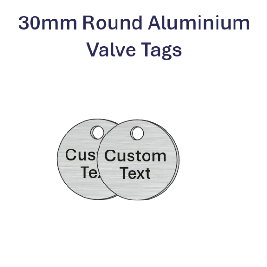 Picture of 30mm dia. Customised Aluminum Valve Tags