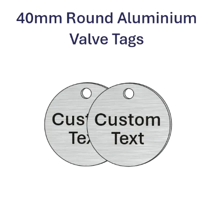 Picture of 40mm dia. Customised Aluminum Valve Tags