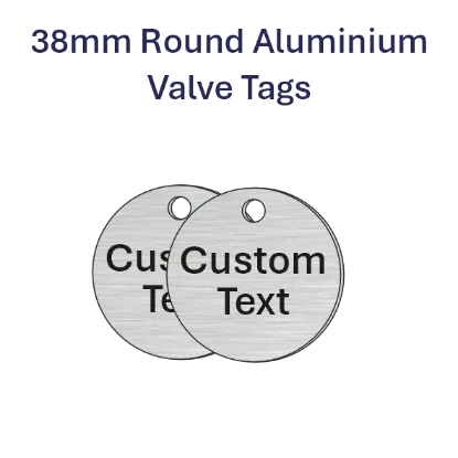 Picture of 38mm dia. Customised Aluminum Valve Tags