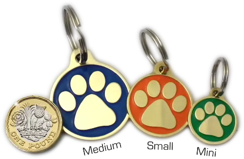 dog tags identifaction tags paw design