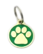 dog tags identifaction tags paw design green