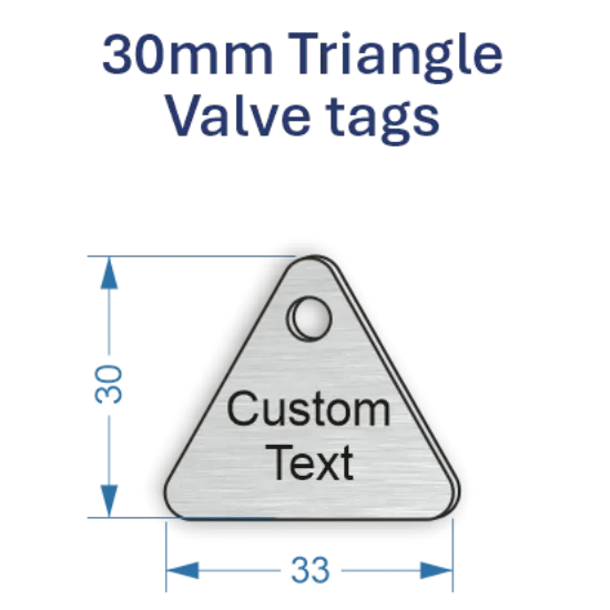 Picture of 30mm dia. Trangle Aluminum Valve Tags 