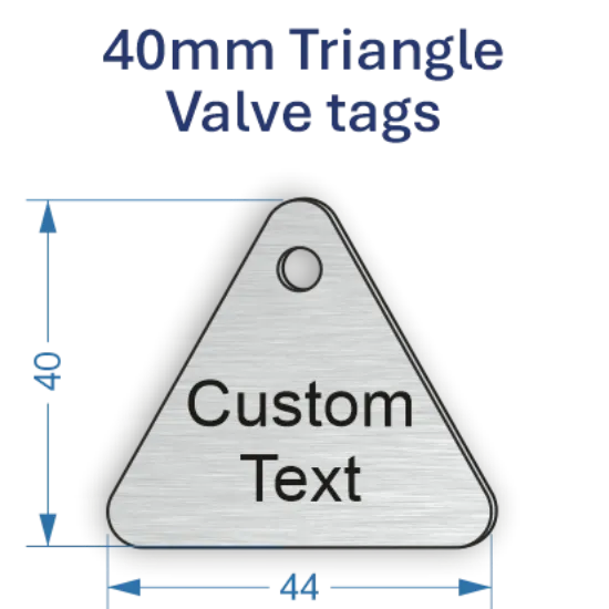 Picture of 40mm dia. Trangle Aluminum Valve Tags 