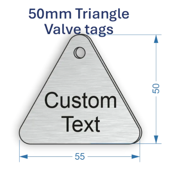 Picture of 50mm dia. Trangle Aluminum Valve Tags