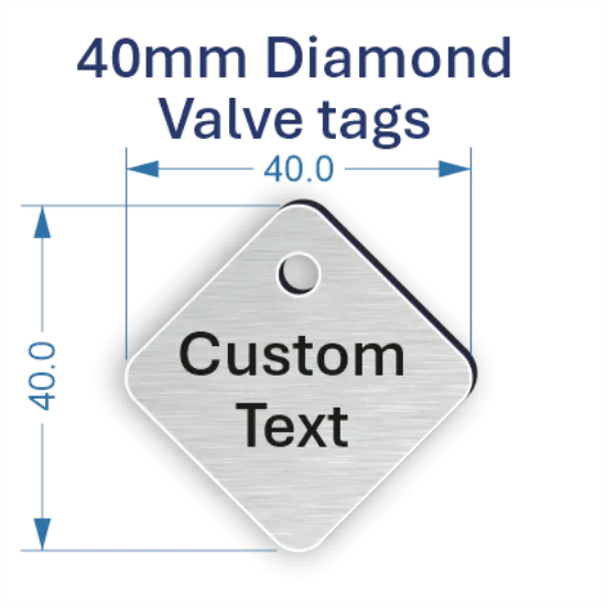 Picture of 40mm Diamond Aluminum Valve Tags