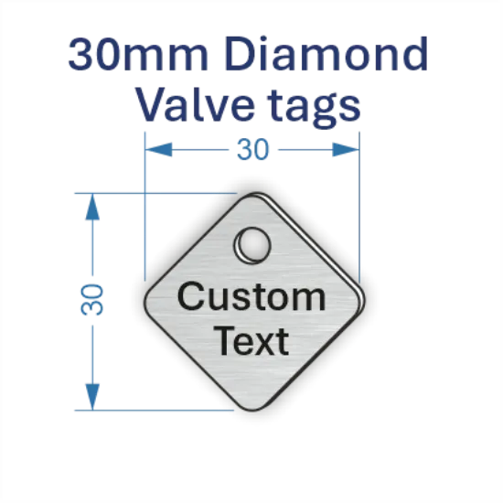 Picture of 30mm Diamond Aluminum Valve Tags