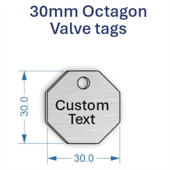 Picture of 30mm Octagon Aluminum Valve Tags