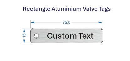 Picture of 75x15mm Aluminium Valve Tags