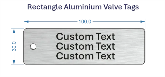 Picture of 100x30mm Aluminium Valve Tags 