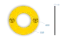 Picture of Emergency Stop (Caution Only)  Labels 60mm dia 30mm hole 