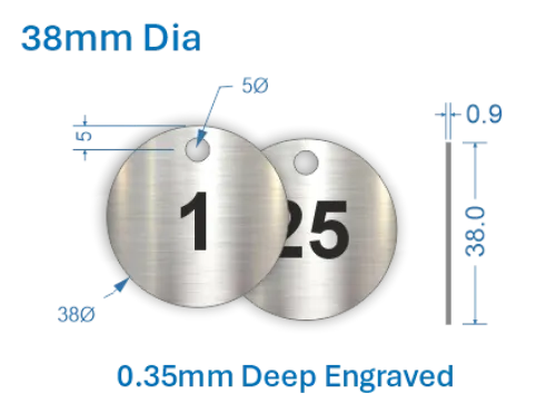 Picture of 38mm  Stainless Steel Valve Tags