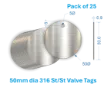 Picture of 50mm Blank Stainless Steel Valve Tags 