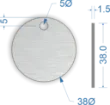 Picture of 38mm Blank Aluminium Valve Tags