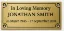 Picture of Brass Bench plaques 230x65mm