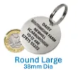 Picture of Stainless Steel Round Dog ID Tag (Large)