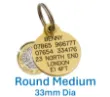 Picture of Medium Brass Reinforced Round Pet Tags
