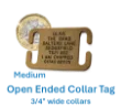 Picture of Open Ended Collar Brass Dog Tags