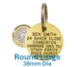 dog tags uk identification tags  38mm round large