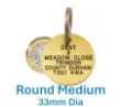 dog tags uk identification tags  33mm round medium