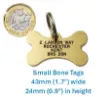 Picture of Brass Bone Pet ID Tag (Small)