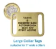 Picture of Collar Brass Dog ID Tags (Large)