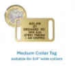 Picture of Brass Collar Dog ID Tags (Medium)