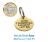 Picture of Brass Oval Dog Tag (Small)