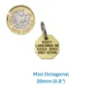 Picture of Brass Octagonal Pet Tag (Mini)