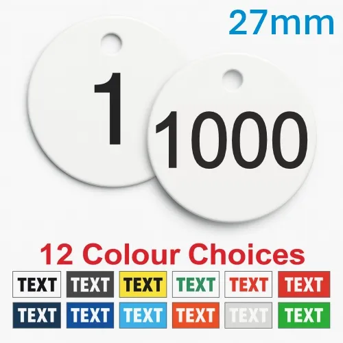 Picture of 1-1000 Traffolite, plastic valve tags 27mm