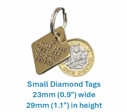 Picture of Brass Diamond Dog Tag (Small)